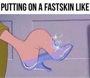 putting on a fast skin